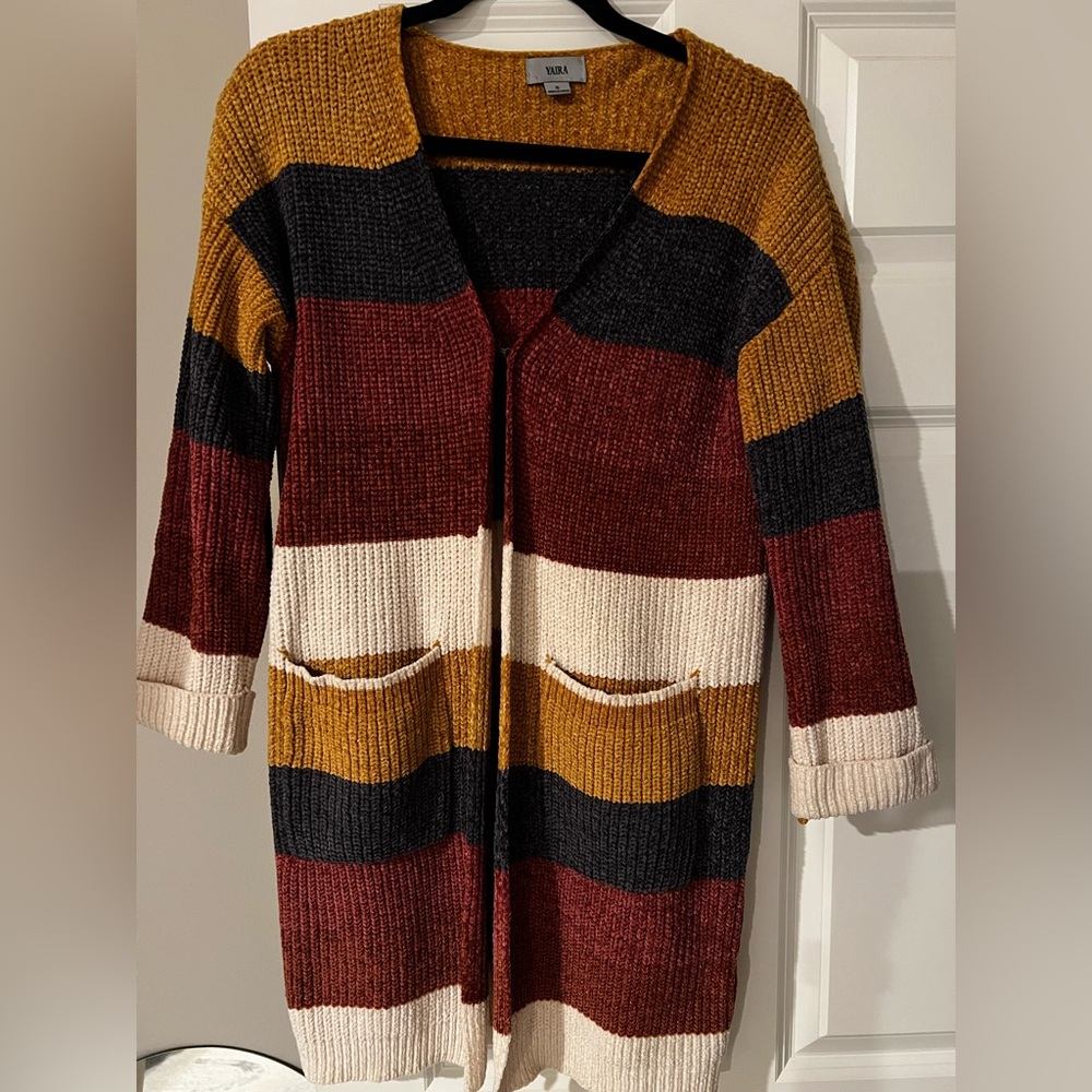 Striped Multicolor Women's Duster Sweater